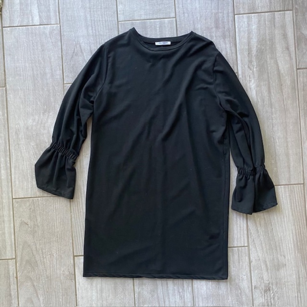 bell sleeve zara babydoll dress